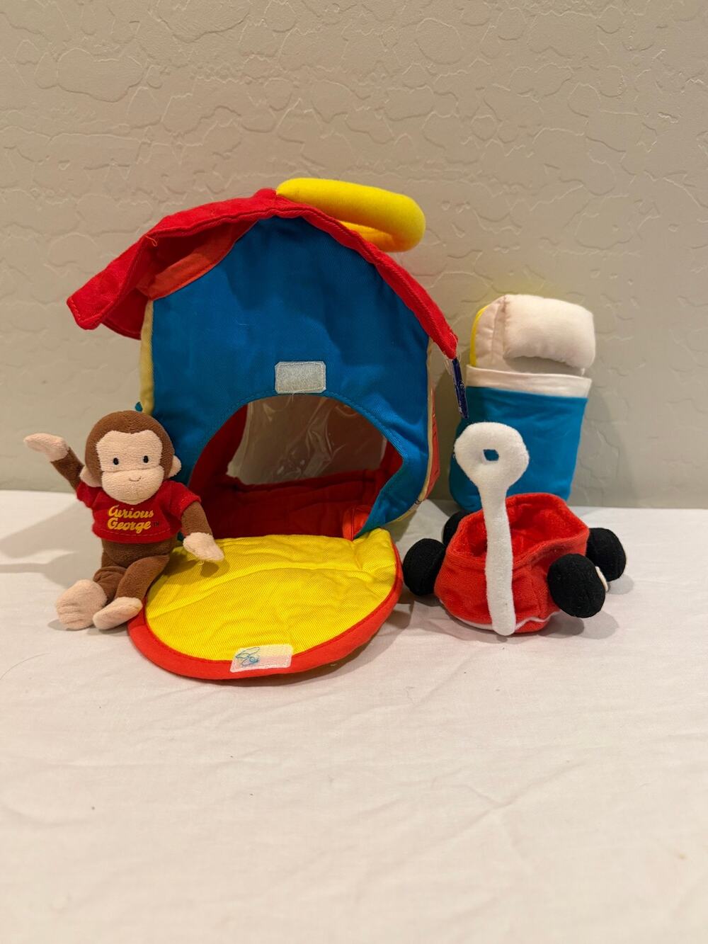 Curious George Applause Vintage Playhouse Playset Plush House Monkey Toy